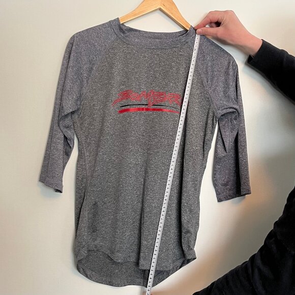 Sombrio. Girls. 3/4 Sleeve Bike Shirt. Heathered Grey With Red Logo. Size M. - Picture 4 of 7